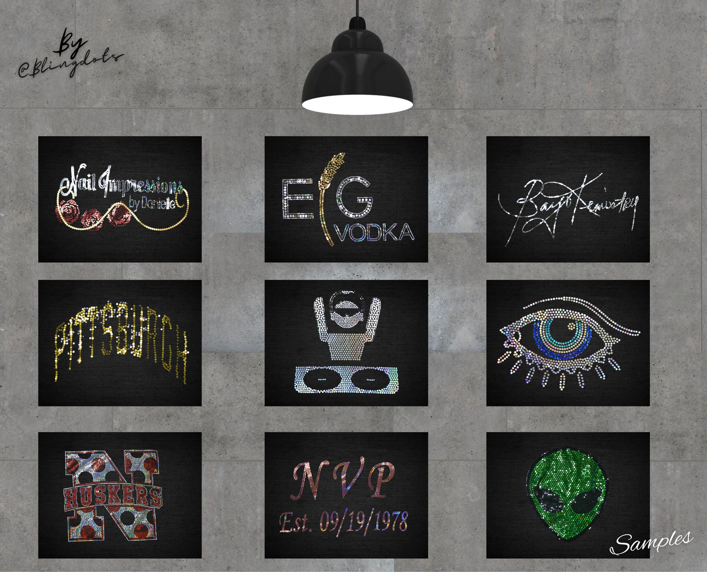 Custom Bling canvas wall art Professional Artist Quality