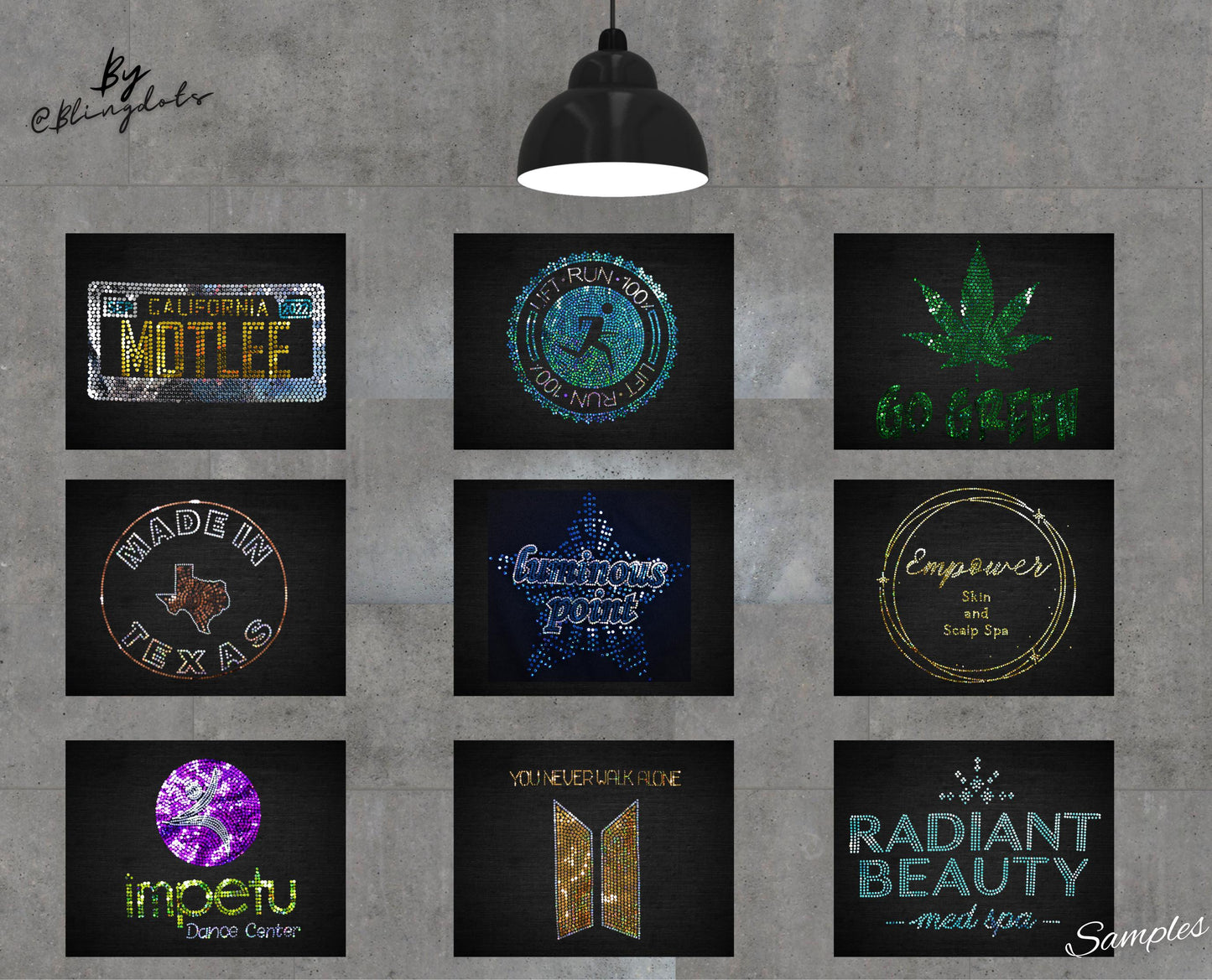 Custom Bling canvas wall art Professional Artist Quality