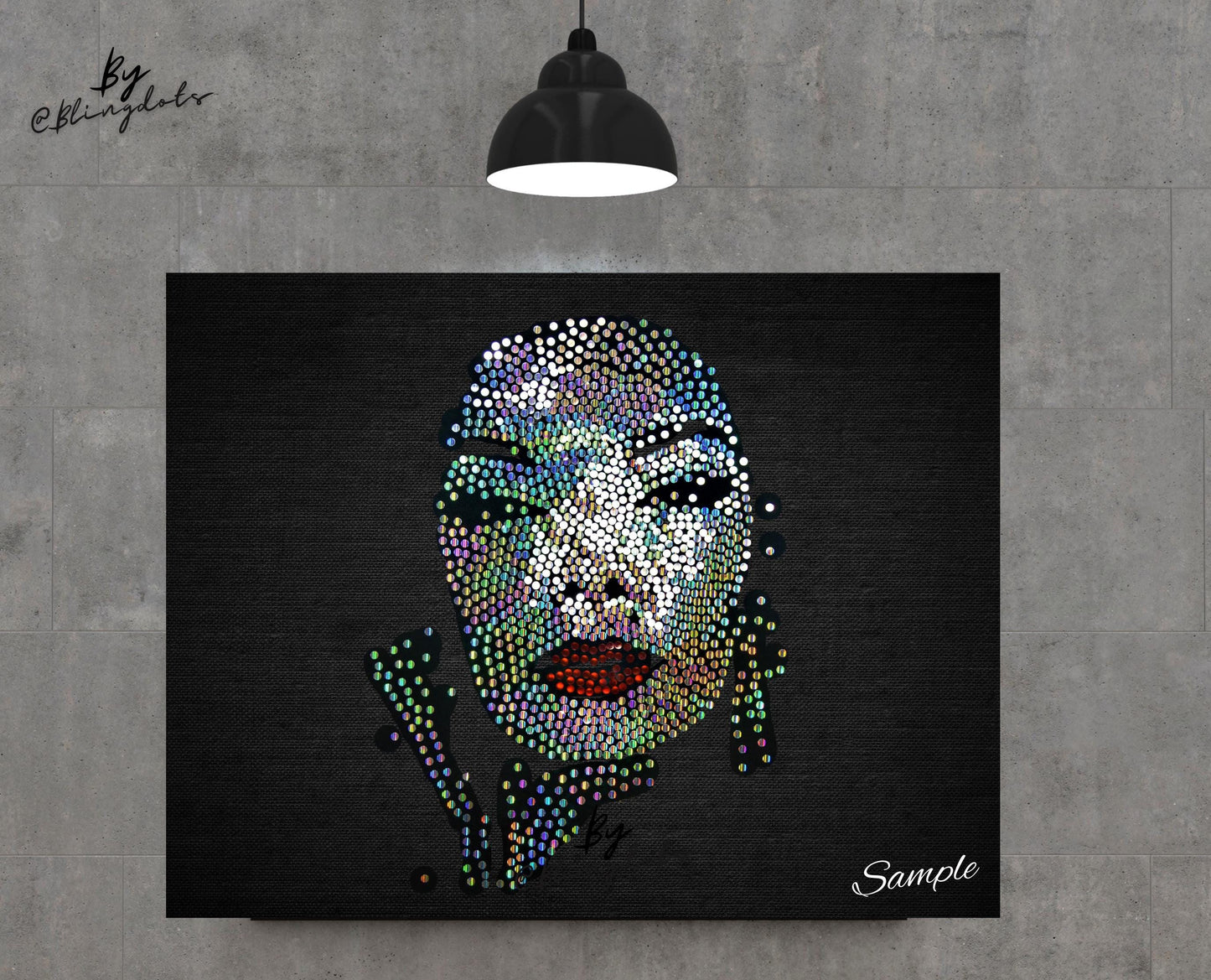 Custom Bling canvas wall art Professional Artist Quality